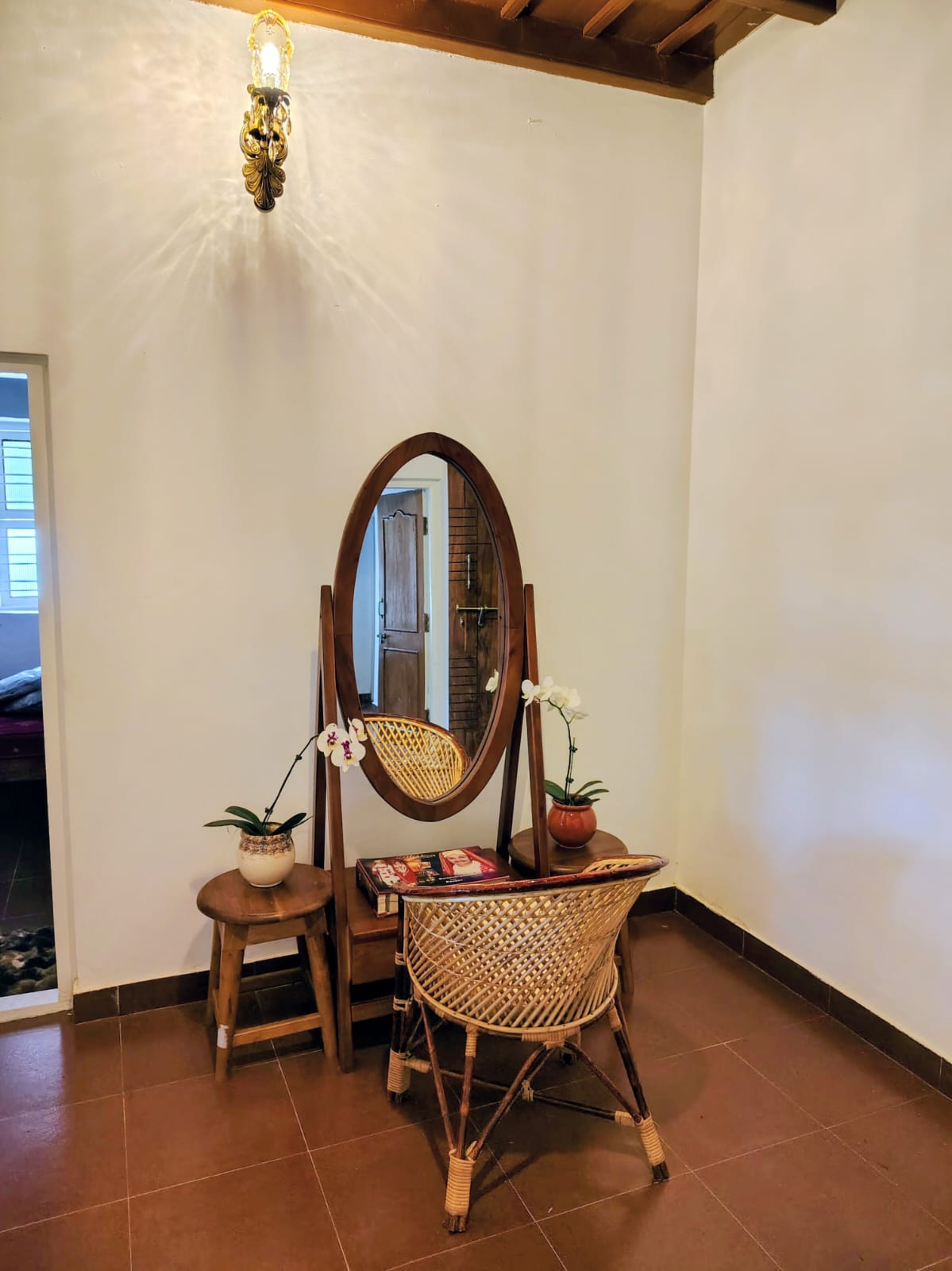 A quiet dressing corner inside the family home